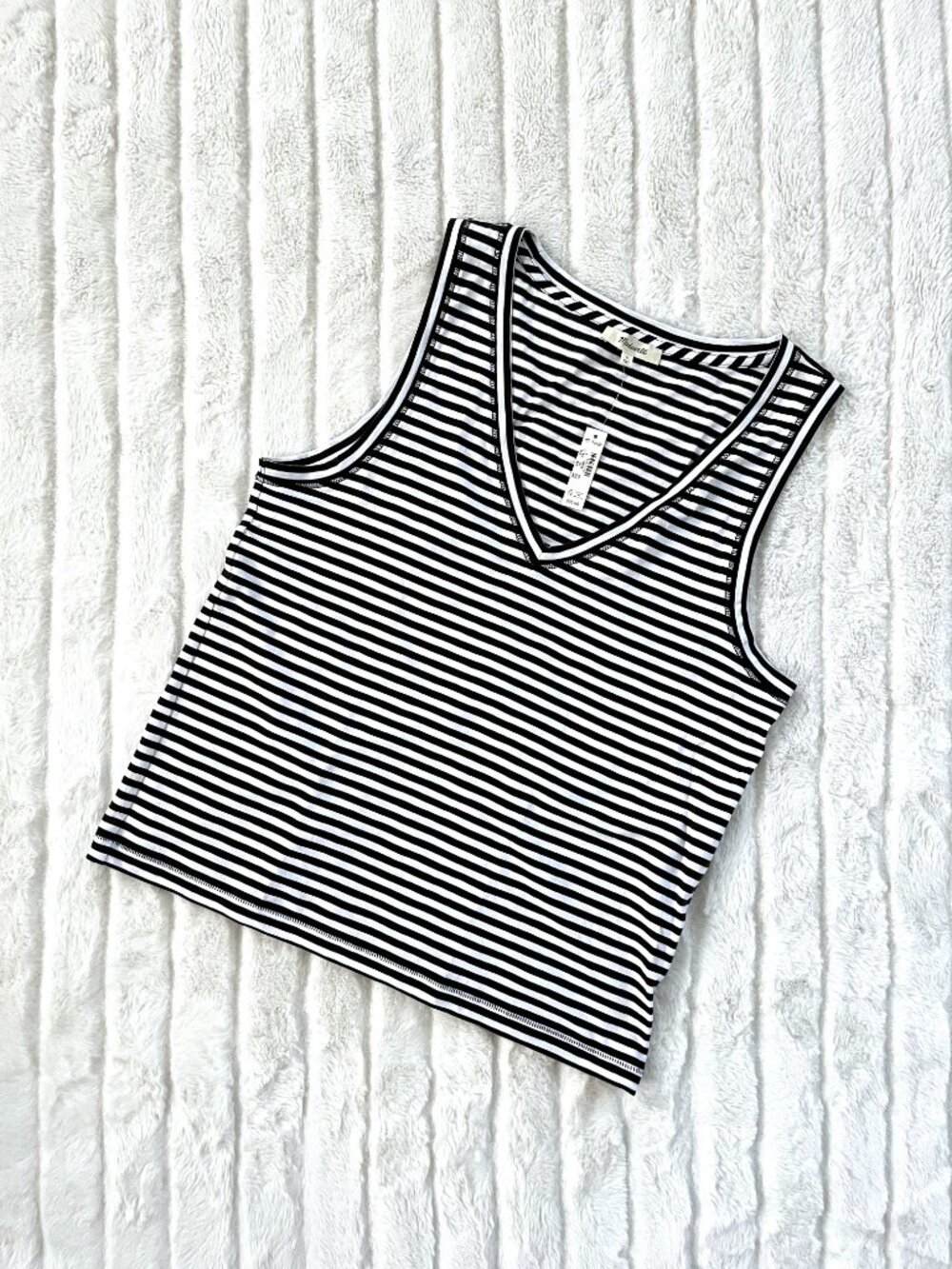 NWT Madewell Slub Relaxed V-Neck Tank - Picture 6 of 10